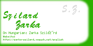 szilard zarka business card